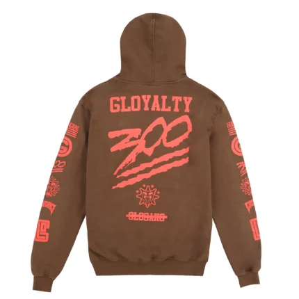300 Gloyalty Hoodie (BrownElectric Red)