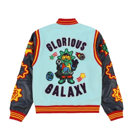 Glorious Galaxy Varsity Jacket (Turquoise)